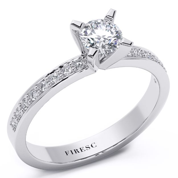 Poza cu Engagement Ring AA12 Diamond Natural 0.08Ct D-VVS1 Round - IGI588368852 1