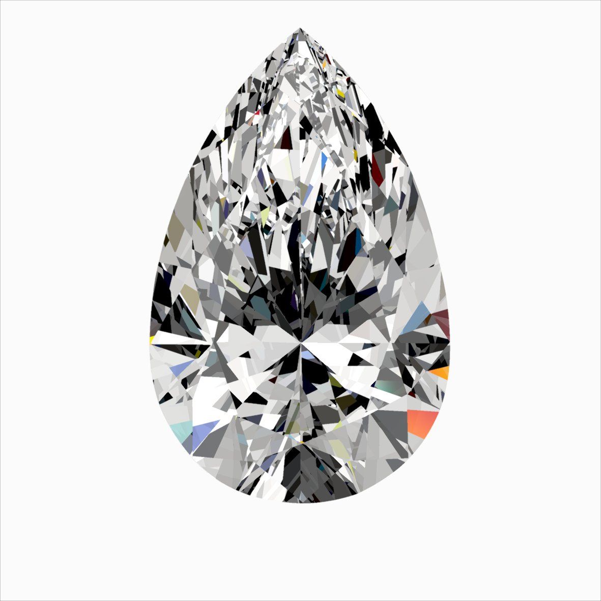 Diamond Natural 0,41Ct G-SI1 Pear - GIA2544210571