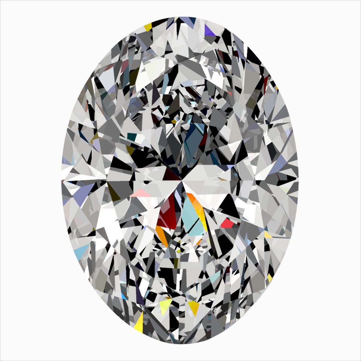 Diamond Natural 0,5Ct I-SI2 Oval - GIA7548630571