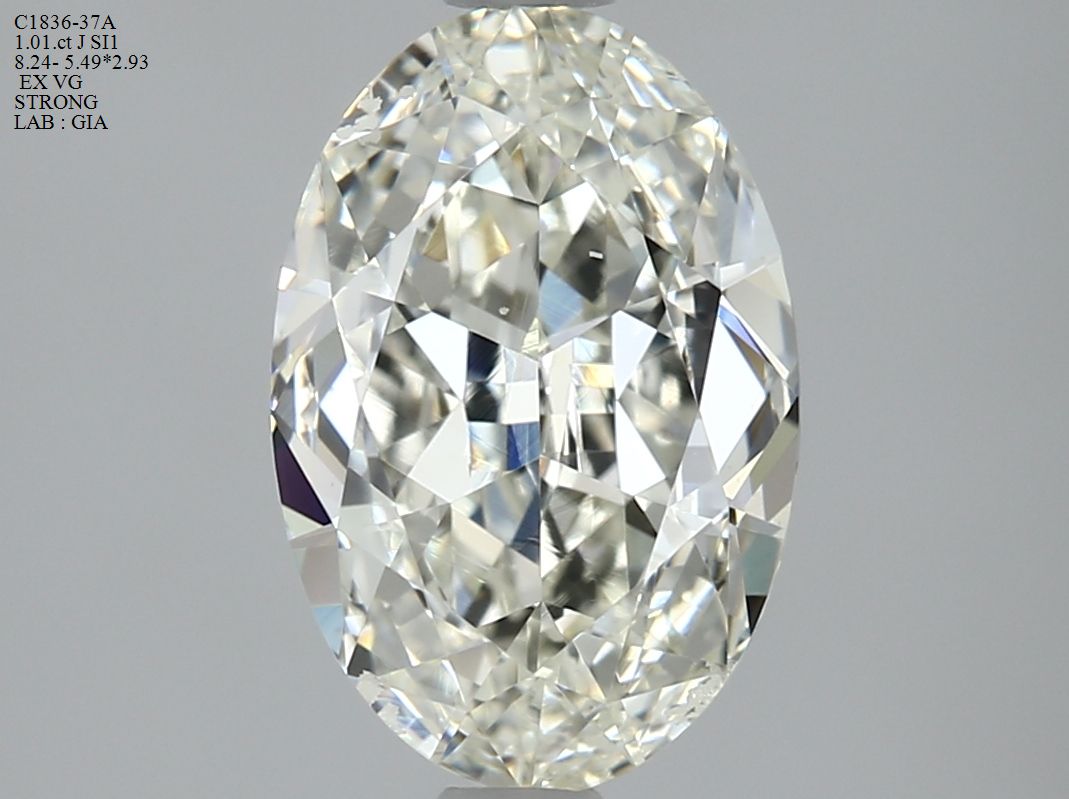 Diamond Natural 1,01Ct J-SI1 Oval - GIA2416086553