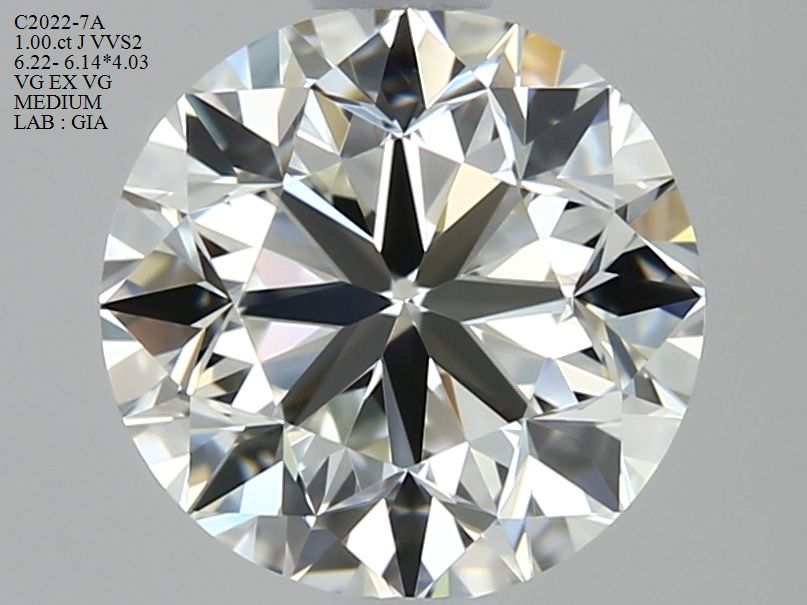 Diamond Natural 1Ct J-VVS2 Round - GIA5423687715