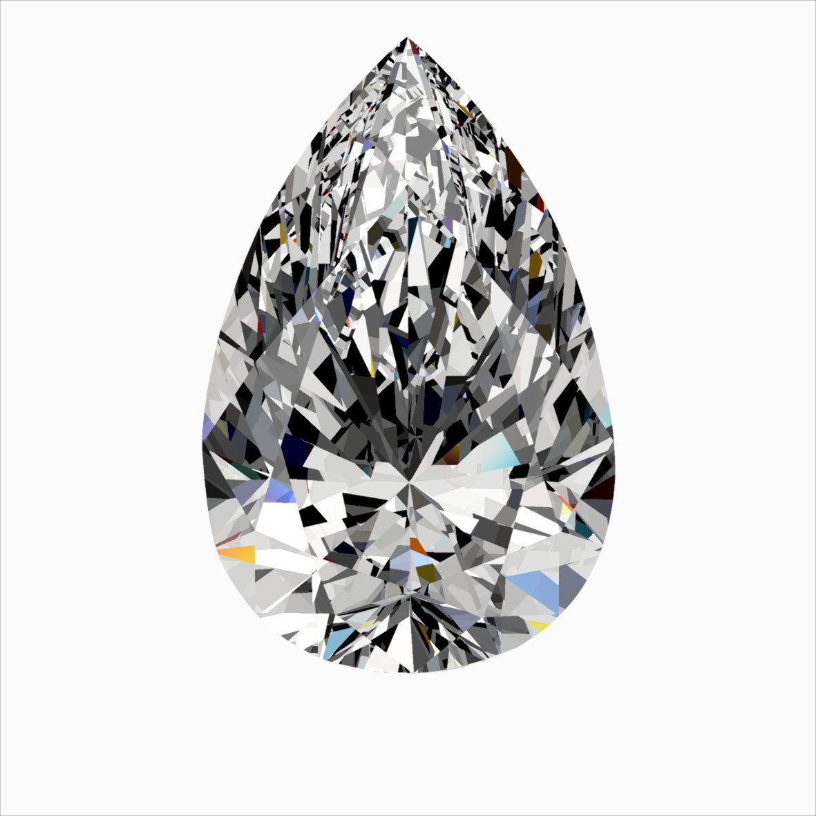 Diamond Natural 0,52Ct E-VVS2 Pear - GIA2547889654