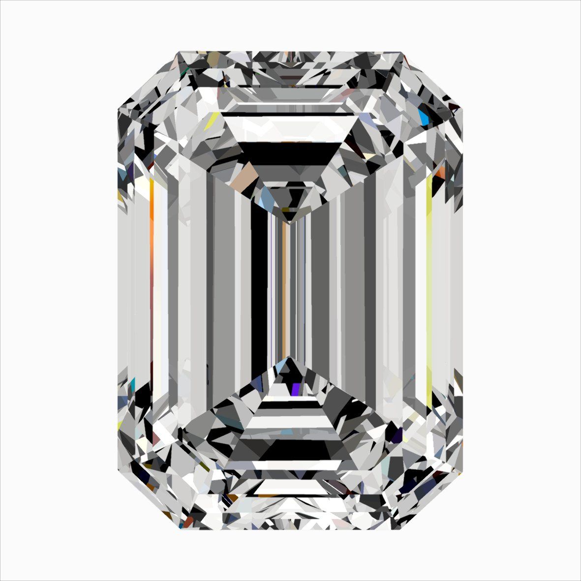 Diamond Natural 0,5Ct D-VS1 Emerald - GIA7546945450