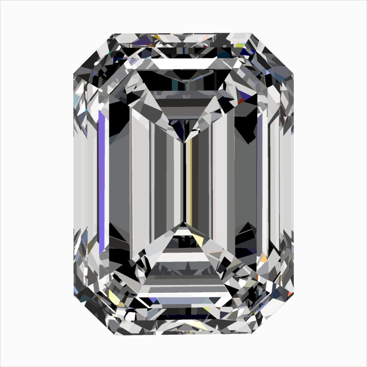 Diamond Natural 0,6Ct E-VS1 Emerald - GIA7546280851