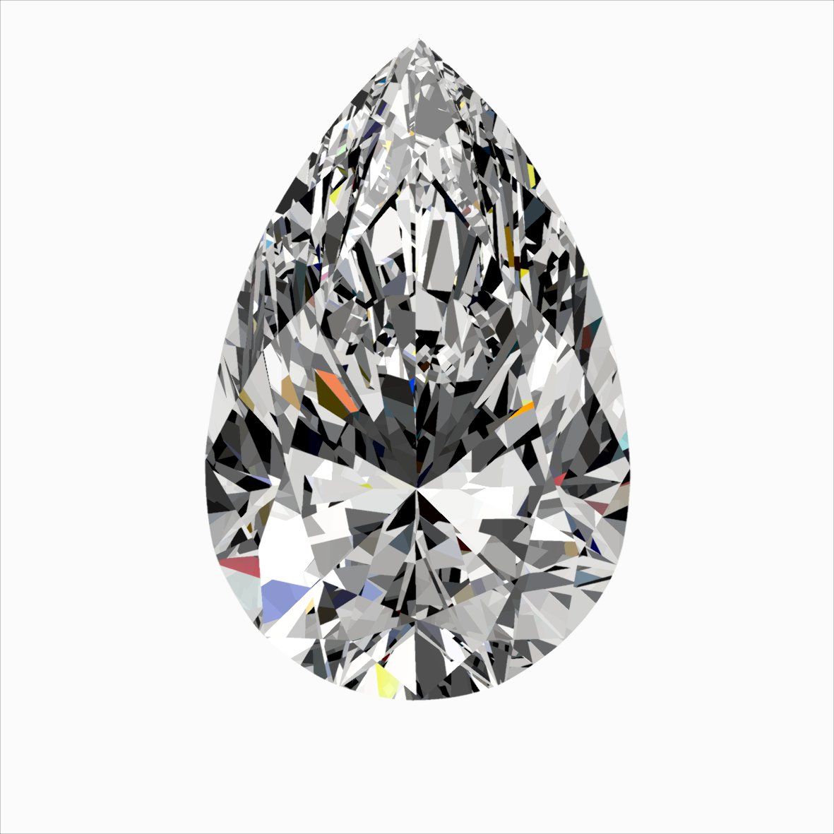 Diamond Natural 0,46Ct G-VVS2 Pear - GIA7541251534