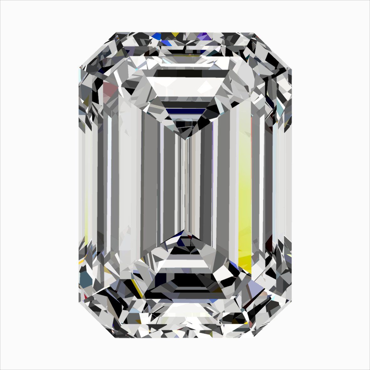 Diamond Natural 0,31Ct D-VVS2 Emerald - GIA1545944236