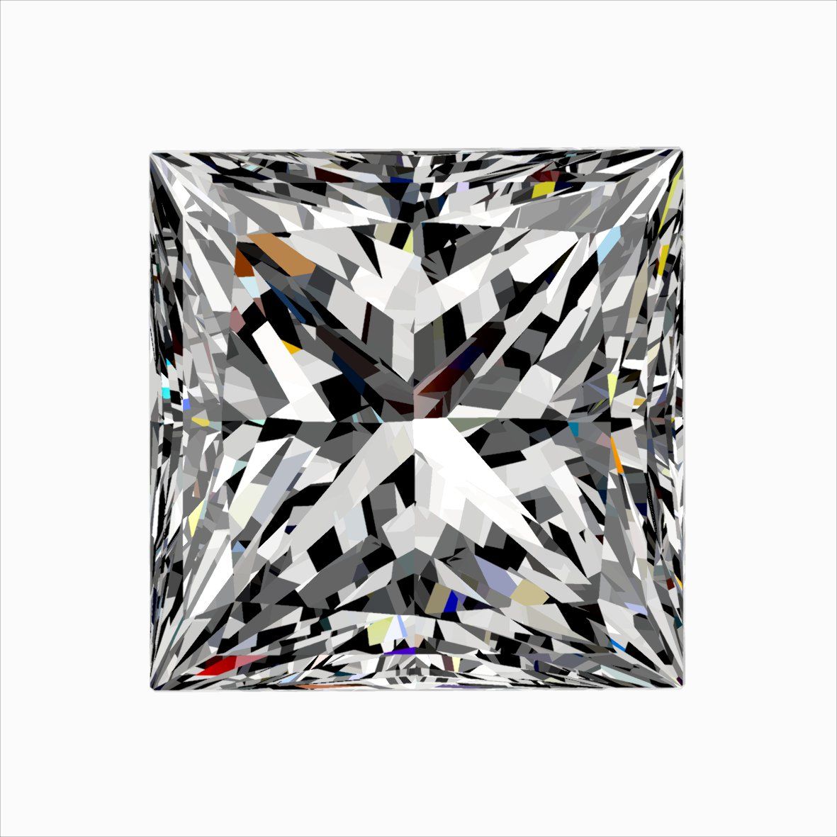Diamond Natural 0,3Ct E-VS2 Princess - GIA1547927402