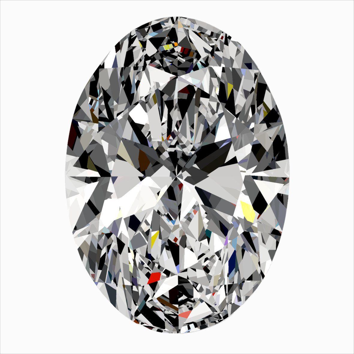 Diamond Natural 0,4Ct I-VVS1 Oval - GIA2546012457