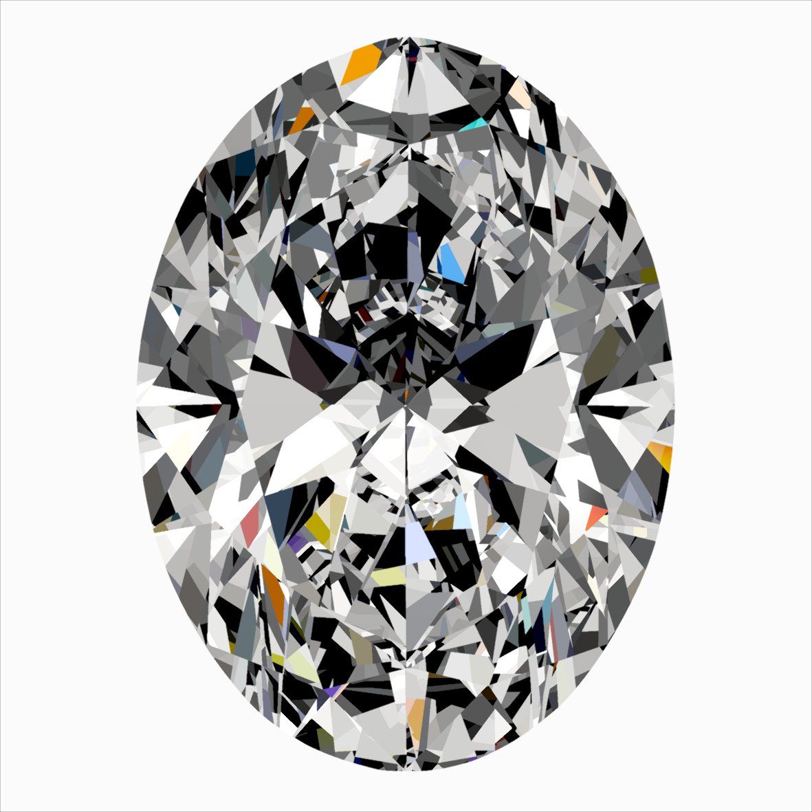 Diamond Natural 0,5Ct J-SI1 Oval - GIA2547186641