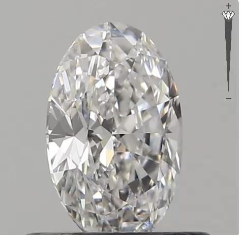 Diamond Natural 0,5Ct D-SI1 Oval - GIA1499625703