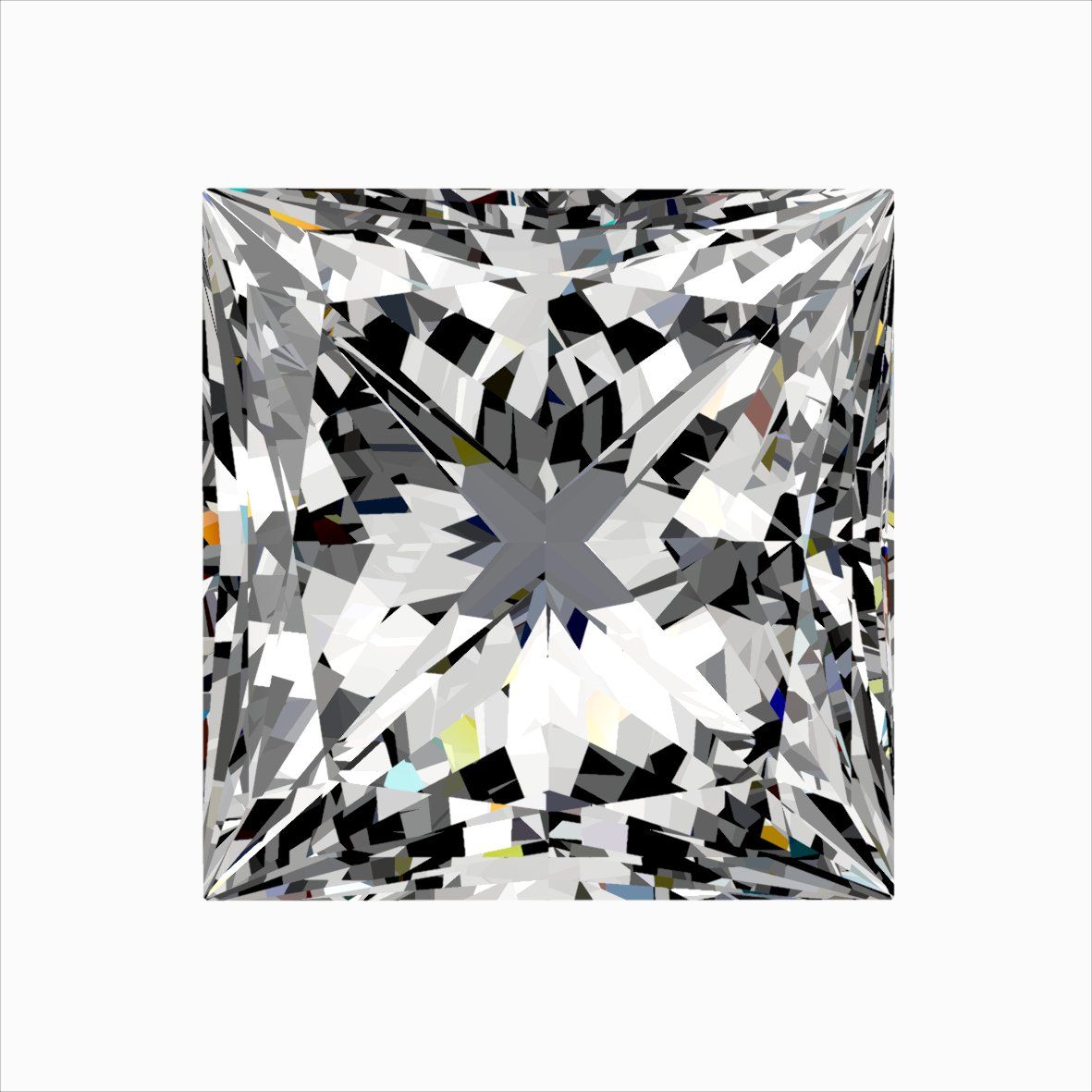 Diamond Natural 0,3Ct F-SI2 Princess - GIA7548301801