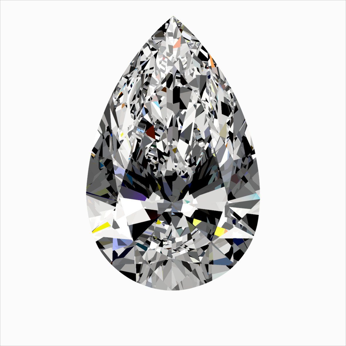 Diamond Natural 0,5Ct F-SI1 Pear - GIA6541952624