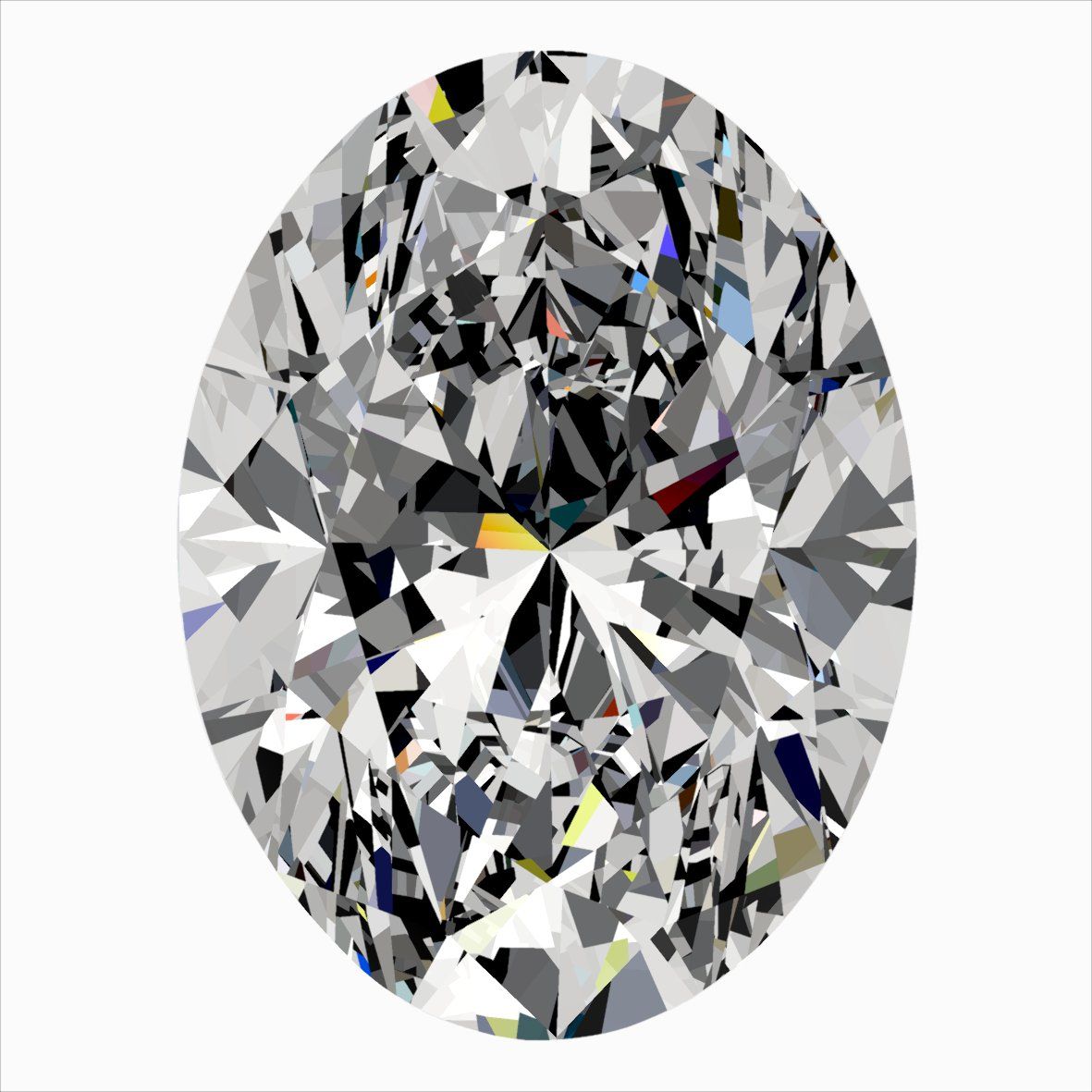 Diamond Natural 0,6Ct H-VS1 Oval - GIA7542370601