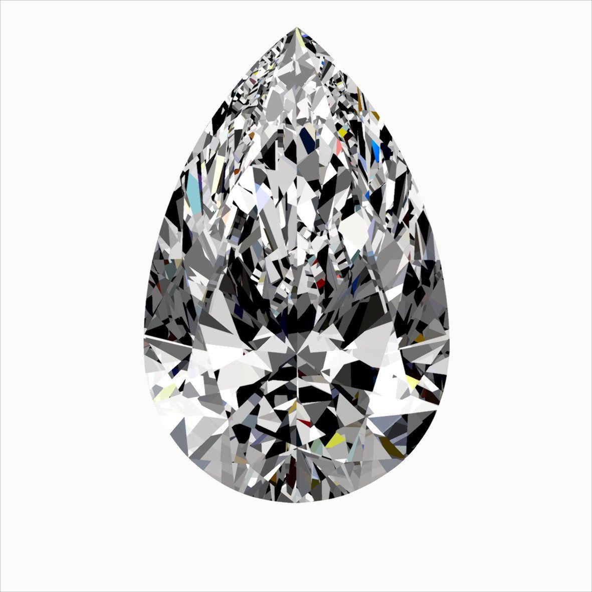Diamond Natural 0,57Ct H-IF Pear - GIA7546211398