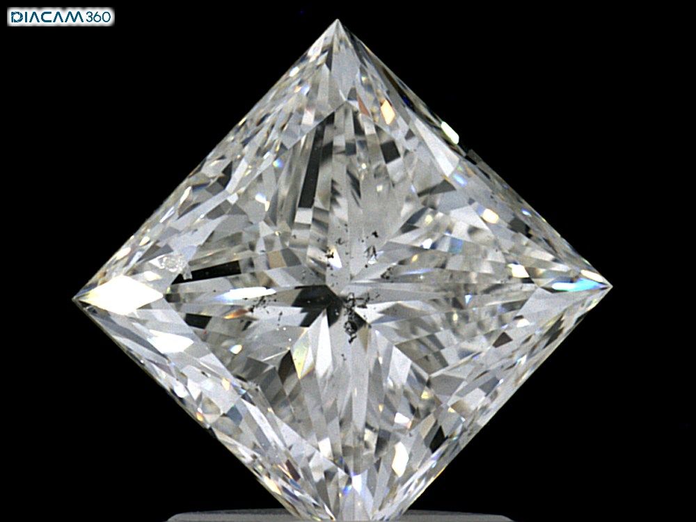 Diamond Natural 1,71Ct H-SI1 Princess - GIA6442634607