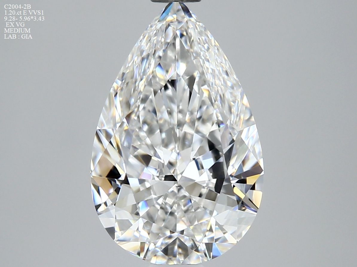 Diamond Natural 1,2Ct E-VVS1 Pear - GIA6422478700