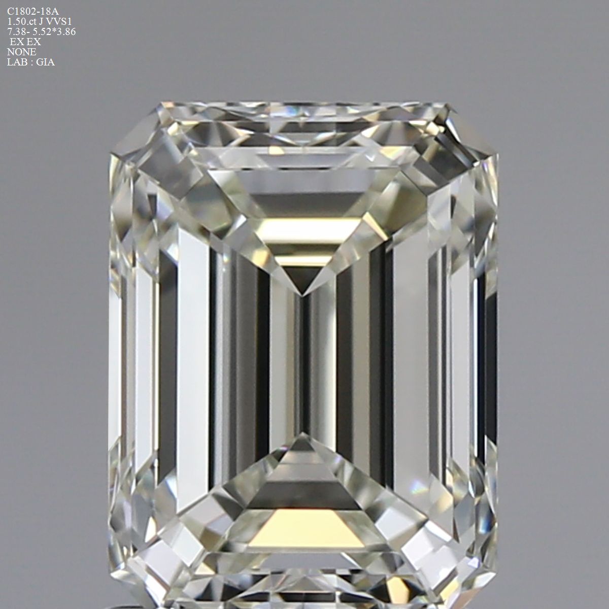 Diamond Natural 1,5Ct J-VVS1 Emerald - GIA1389377997