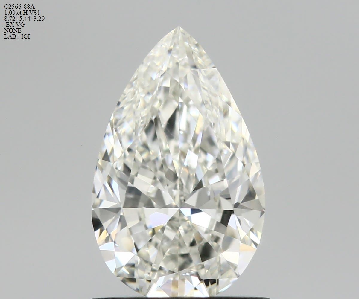 Diamond Natural 1Ct H-VS1 Pear - IGI758516416