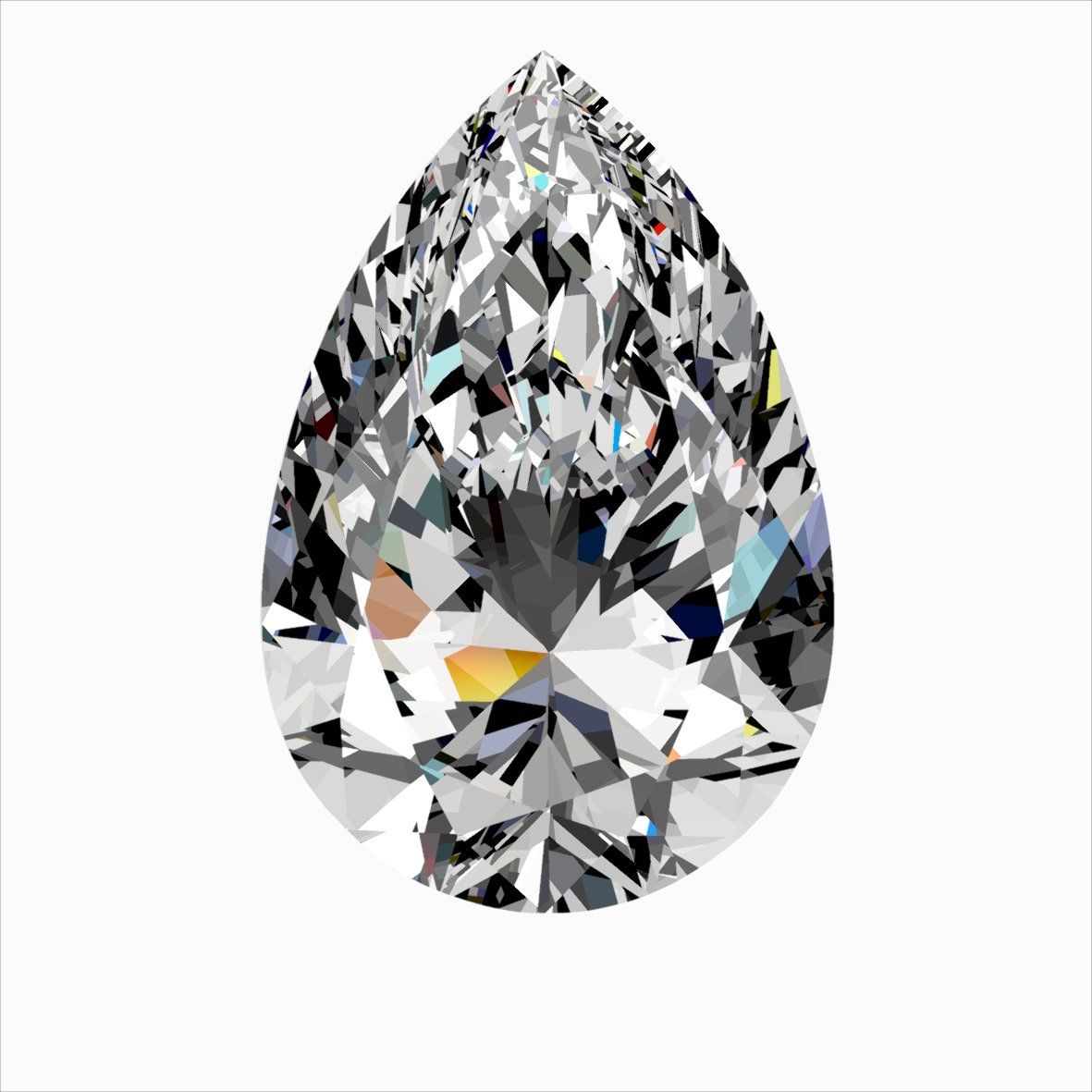 Diamond Natural 0,3Ct H-VVS1 Pear - GIA7548221260