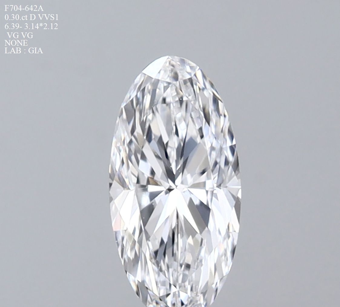 Diamond Natural 0,3Ct D-VVS1 Oval - GIA1553140126