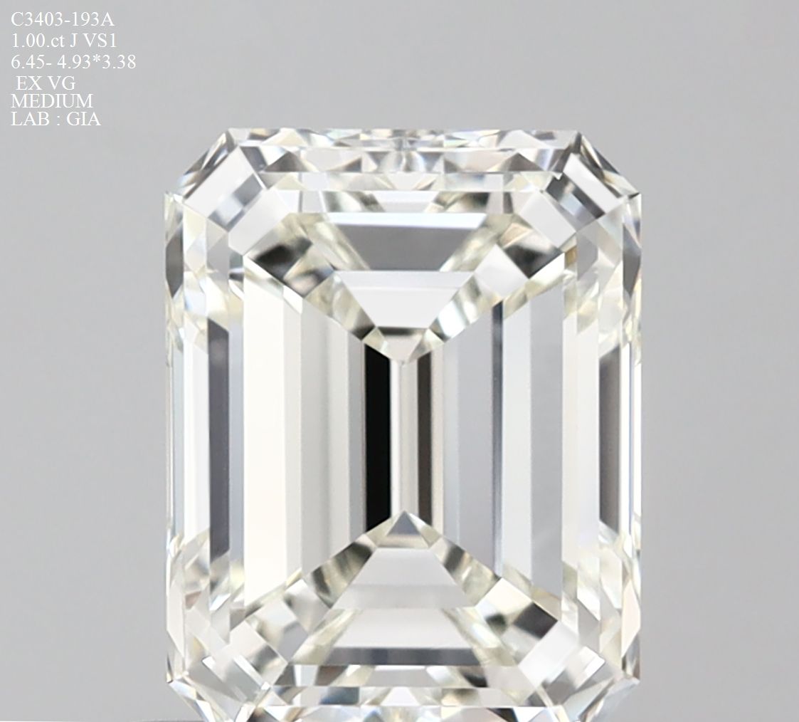 Diamond Natural 1Ct J-VS1 Emerald - GIA6551097369