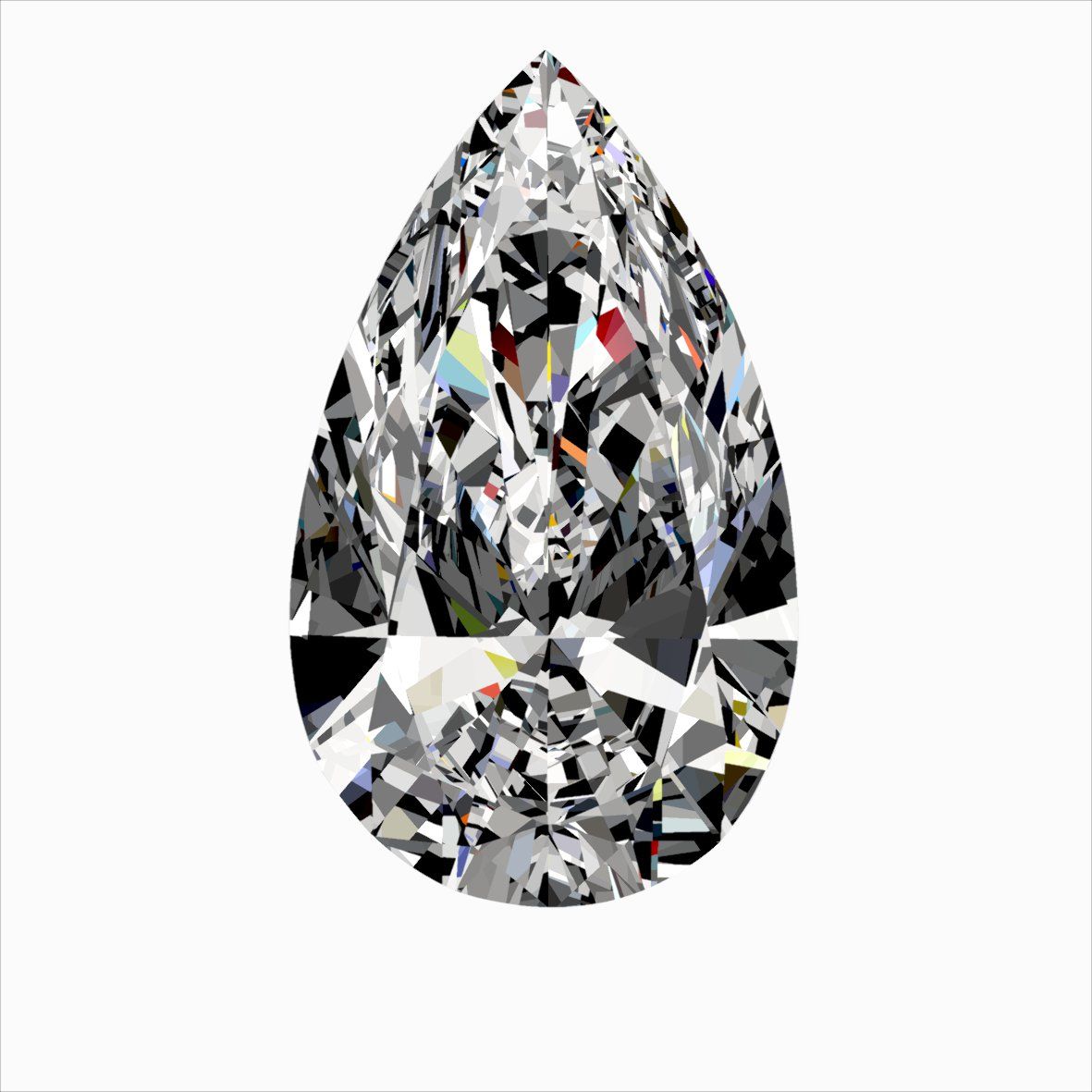 Diamond Natural 0,3Ct D-VS2 Pear - GIA7541944495