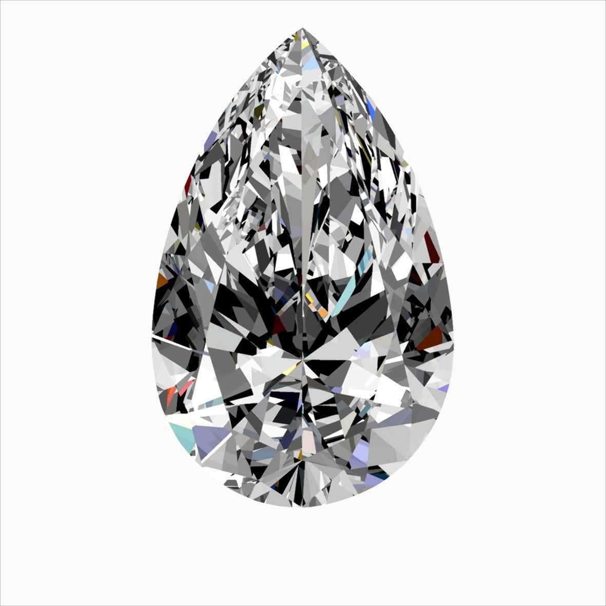Diamond Natural 0,42Ct F-SI2 Pear - GIA6542945634
