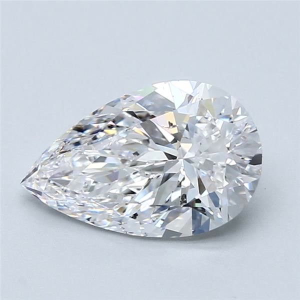 Diamond Natural 1,71Ct D-SI2 Pear - GIA6555082471