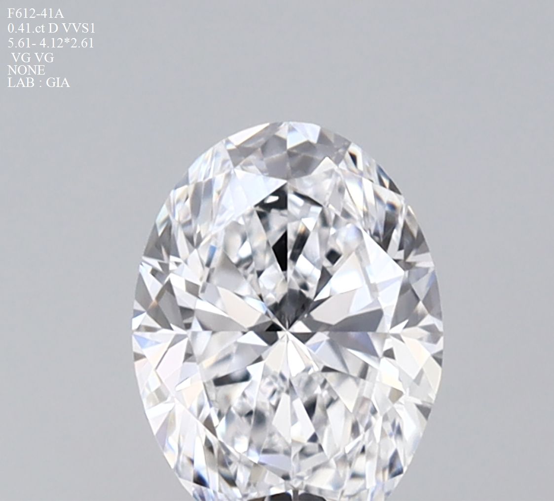 Diamond Natural 0,41Ct D-VVS1 Oval - GIA5513556711