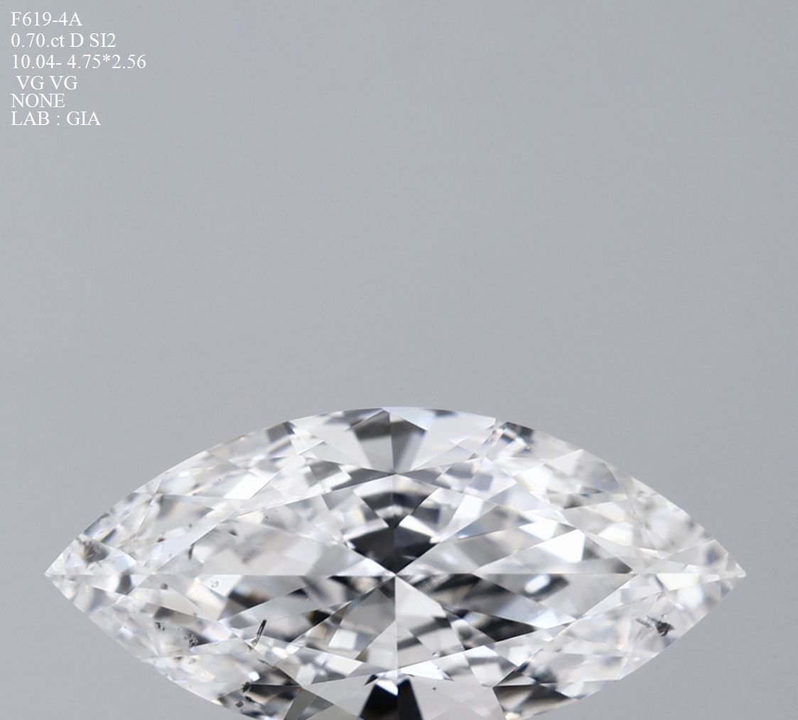 Diamond Natural 0,7Ct D-SI2 Marquise - GIA6522763440