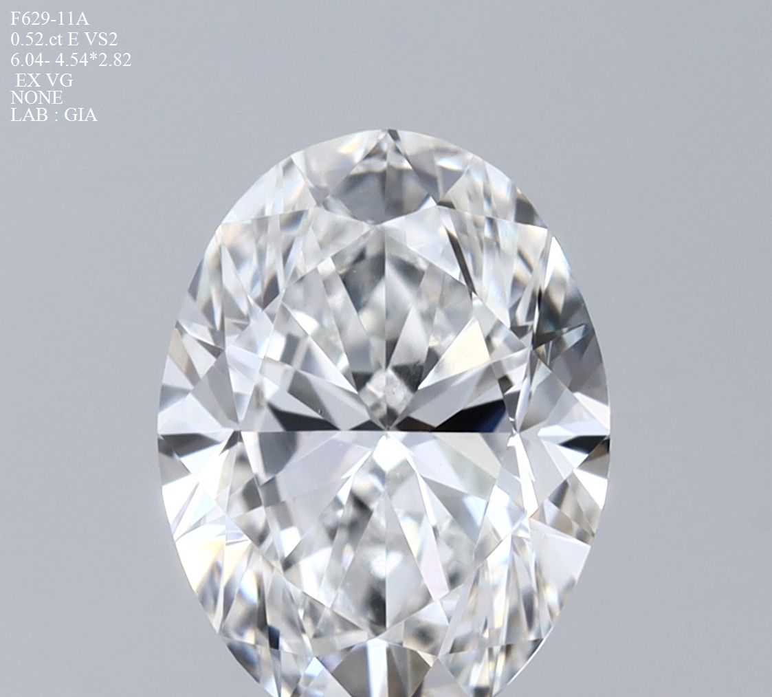 Diamond Natural 0,52Ct E-VS2 Oval - GIA2536199546
