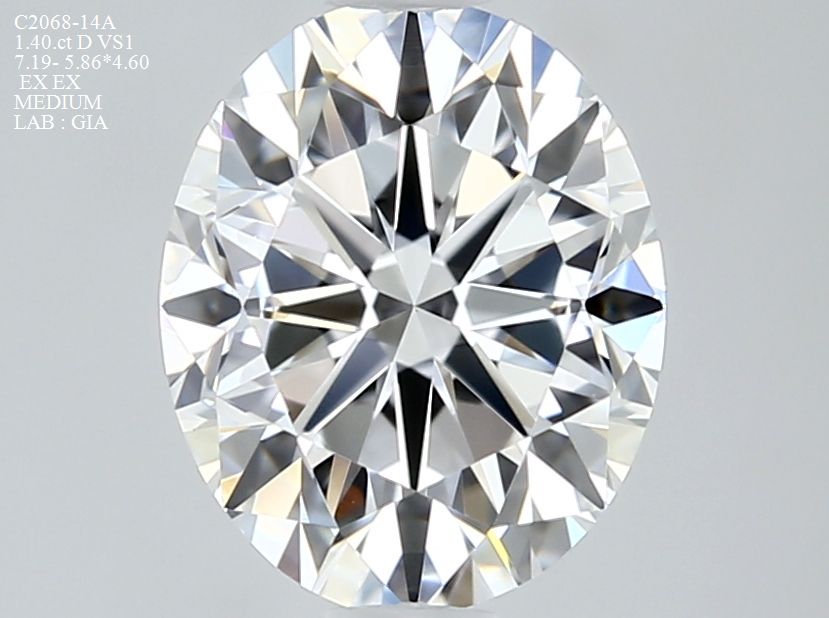 Diamond Natural 1,4Ct D-VS1 Oval - GIA2467152201