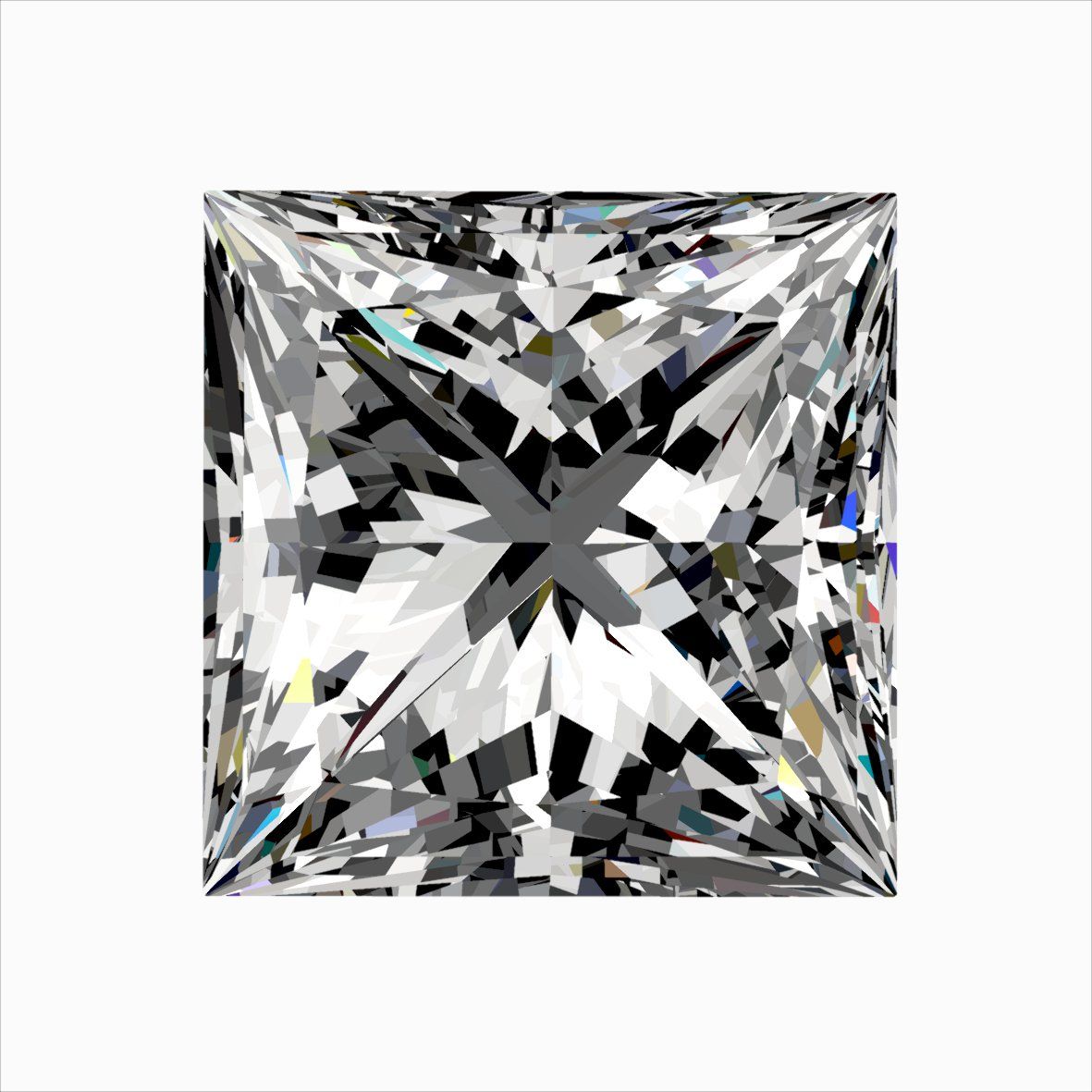 Diamond Natural 0,33Ct H-VVS2 Princess - GIA2544312072