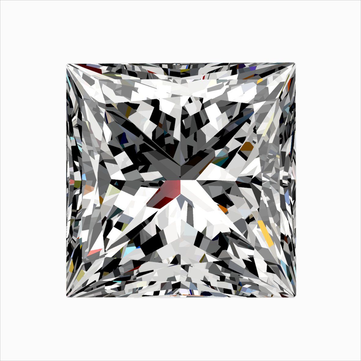 Diamond Natural 0,31Ct H-VVS1 Princess - GIA3545944218