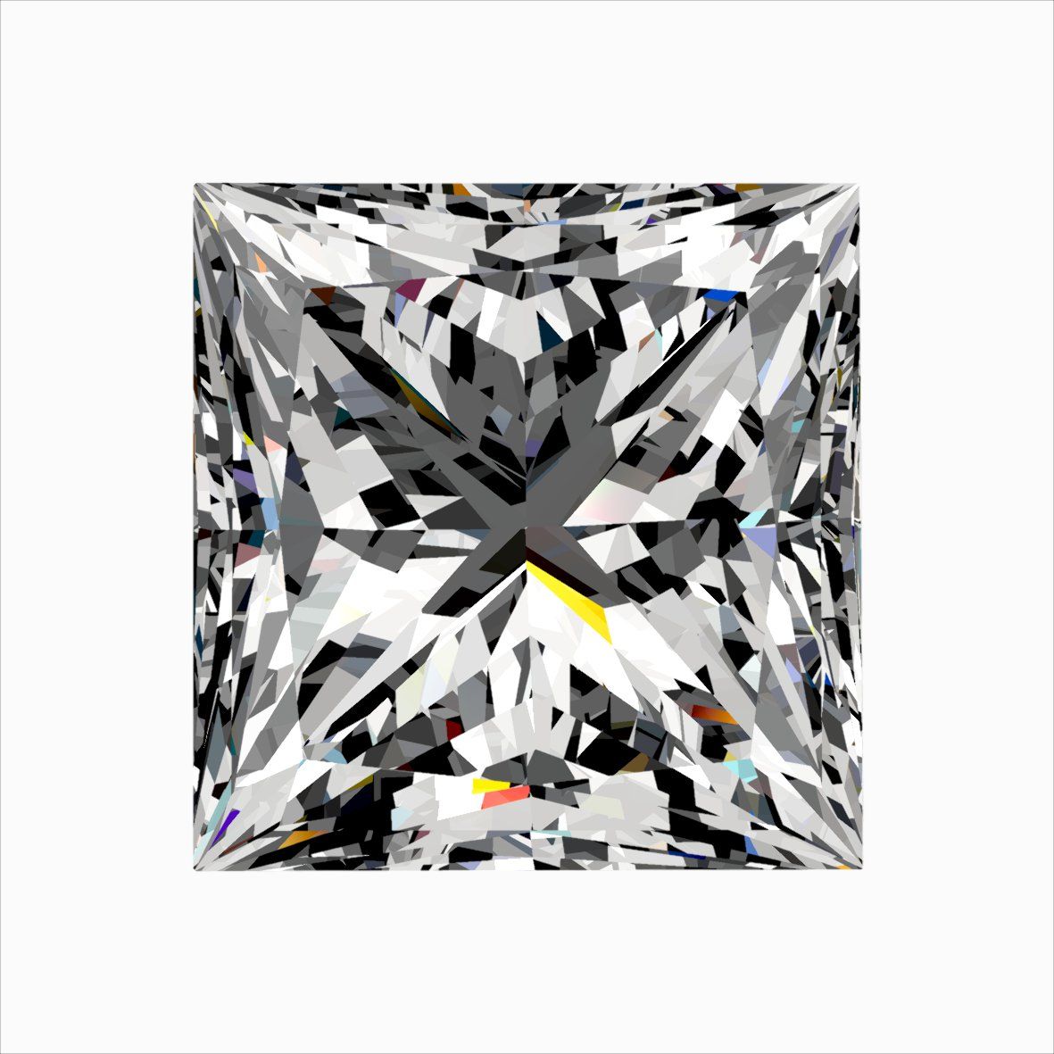 Diamond Natural 0,4Ct E-VVS2 Princess - GIA2547950969