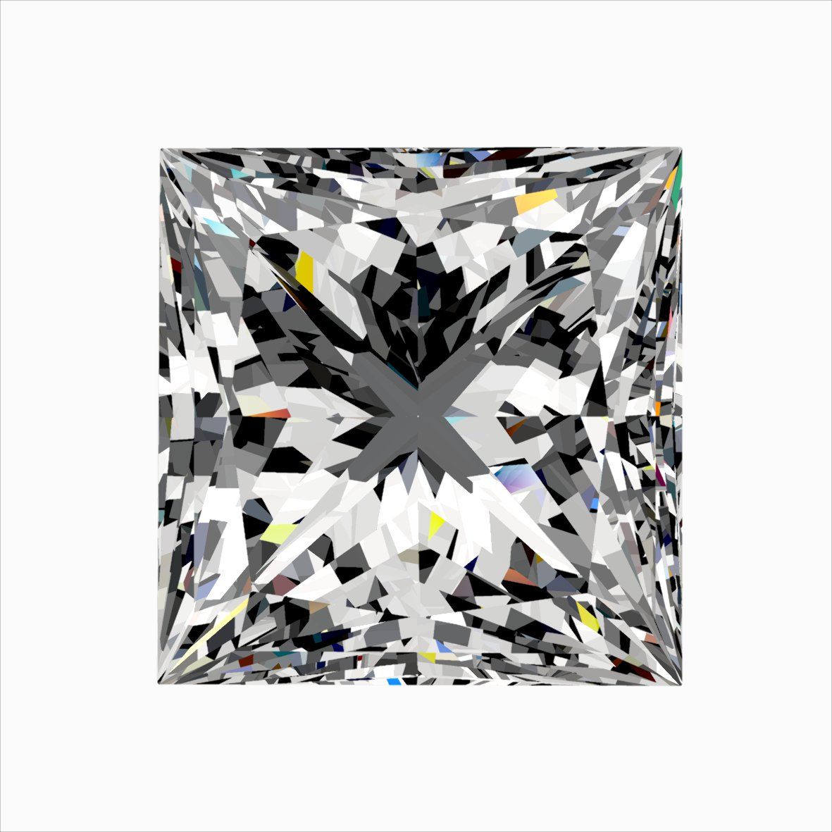 Diamond Natural 0,4Ct H-VS2 Princess - GIA2547251531